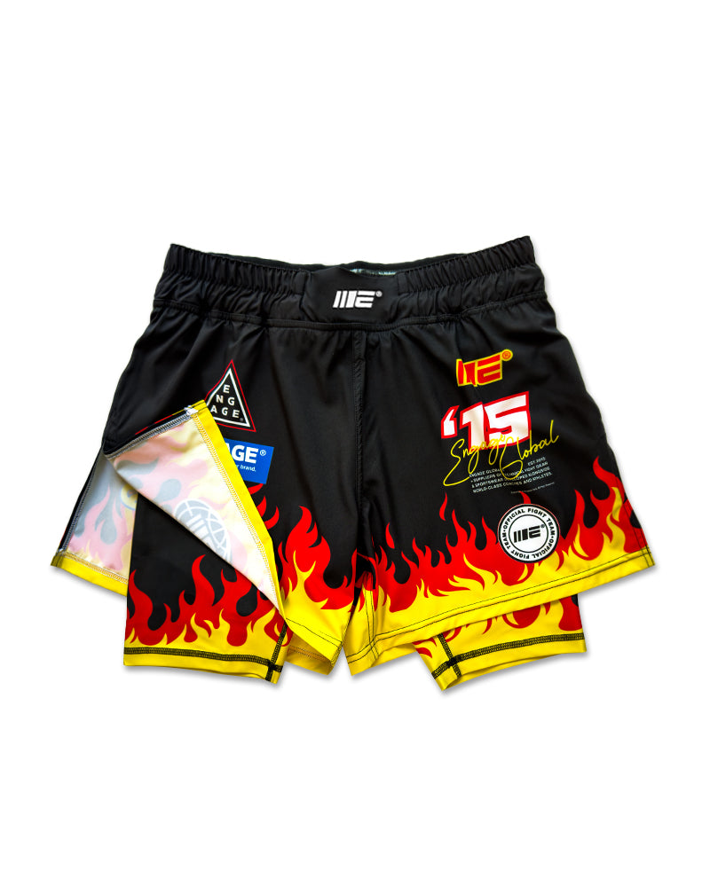 Shorts de luta 2 em 1 Shake n' Bake